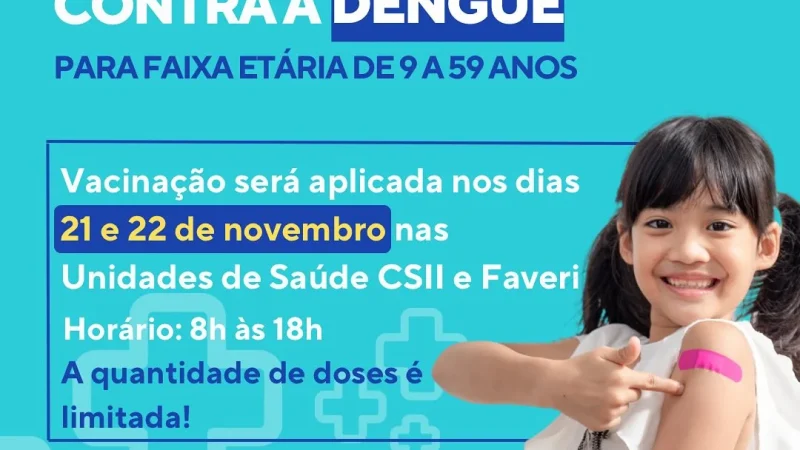Vacinação contra a dengue – Prefeitura Municipal de Cosmópolis – Jornal Aqui Paulínia
