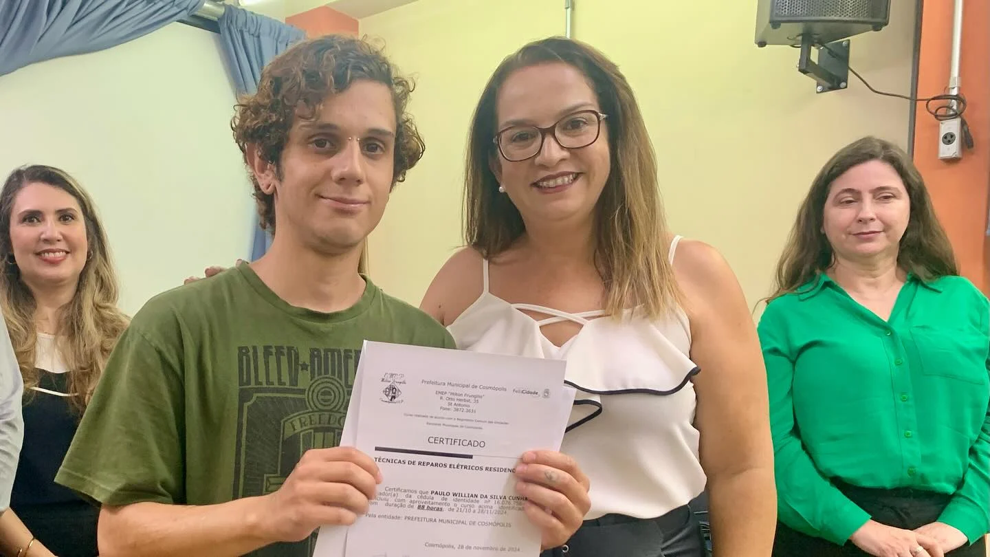 Entrega de Certificados na EMEP Milton Frungillo – Prefeitura Municipal de Cosmópolis – Jornal Aqui Paulínia