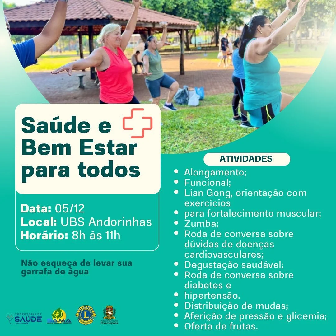 Saúde e Bem Estar para Todos – Prefeitura Municipal de Cosmópolis – Jornal Aqui Paulínia