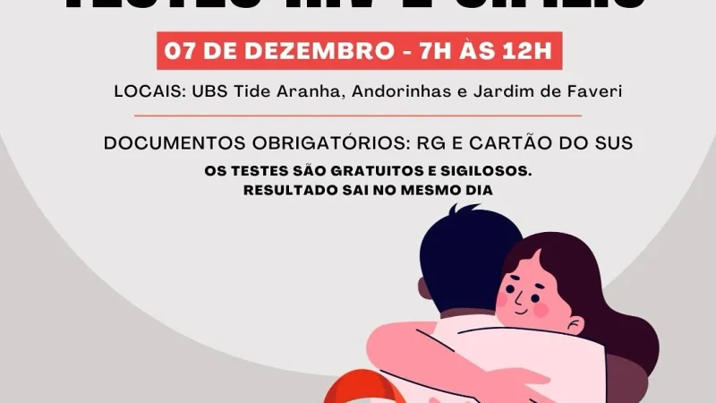 Testes gratuitos de HIV e sífilis – Prefeitura Municipal de Cosmópolis – Jornal Aqui Paulínia