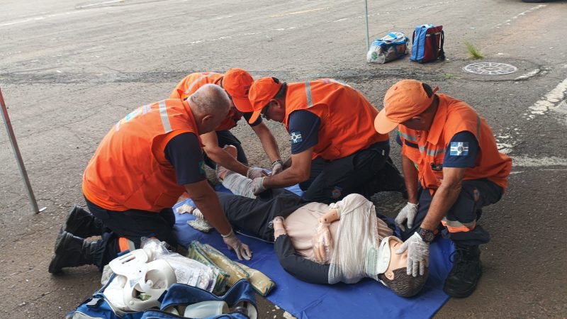 Defesa Civil realizou um treinamento no Parque Brasil 500 – Jornal Aqui Paulínia