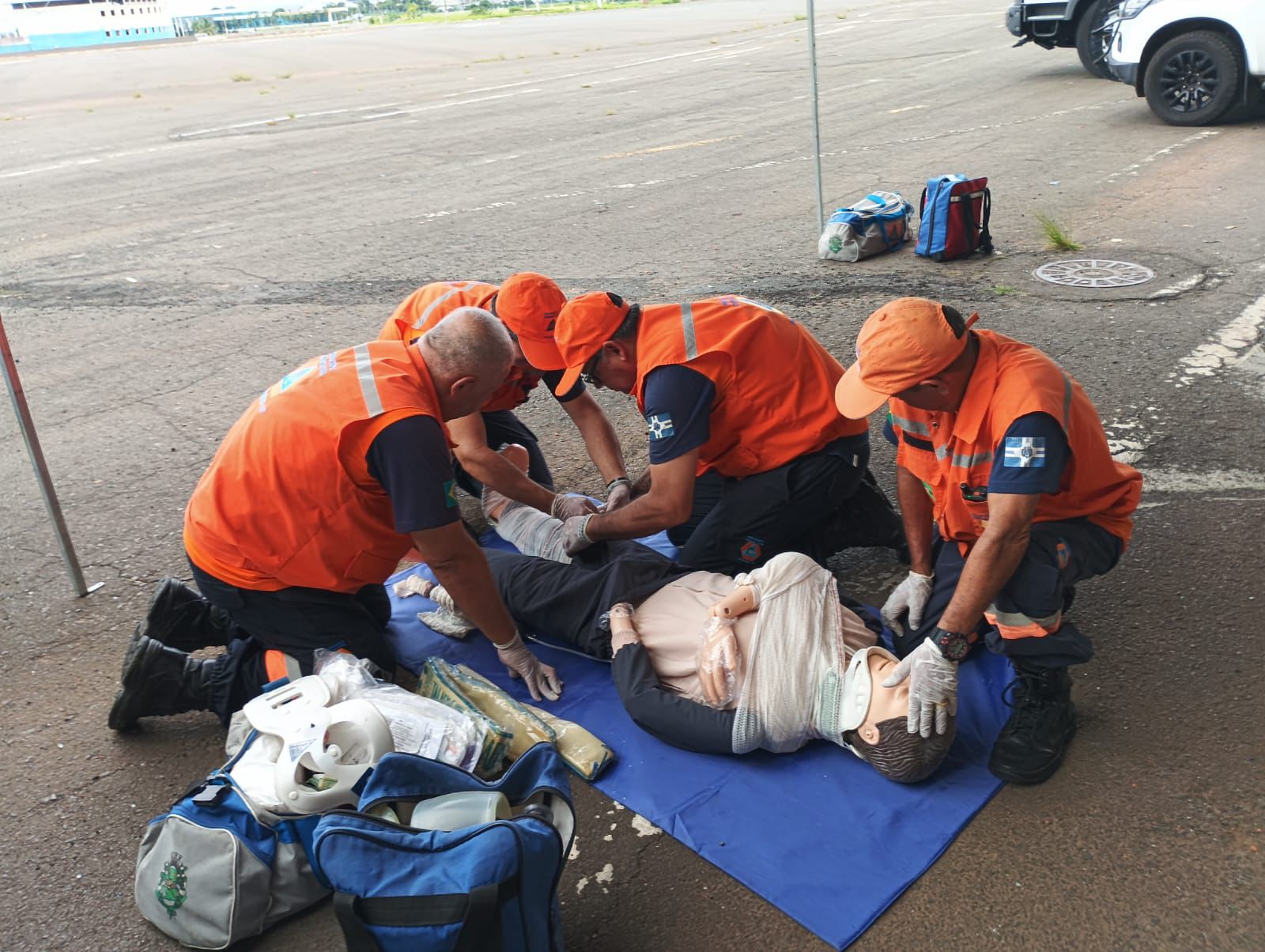 Defesa Civil realizou um treinamento no Parque Brasil 500 – Jornal Aqui Paulínia