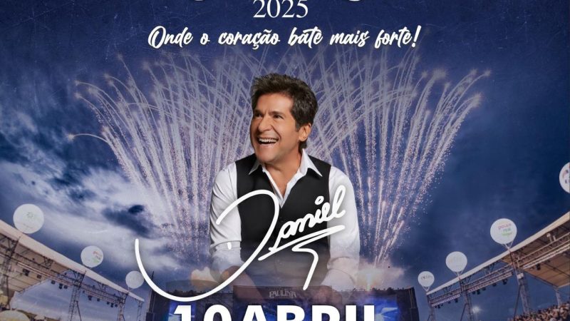 Dia 10 de abril é dia de @cantordaniel na Festa do Peão de Paulínia no parque Brasil 500 e você é nosso convidado – Jornal Aqui Paulínia