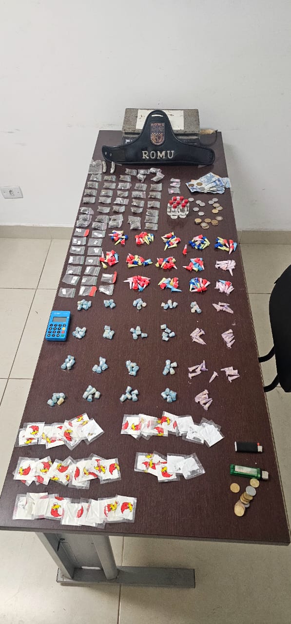 Homem é preso com grande quantidade de entorpecentes no Jardim Maria Antônia