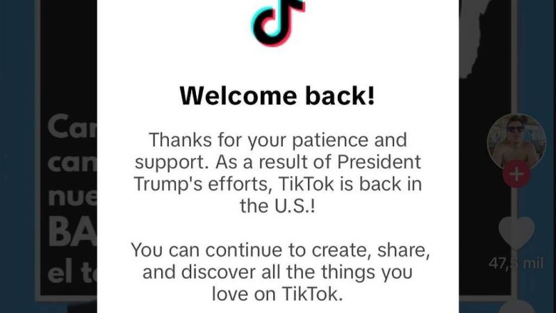 TikTok menciona Trump ao avisar sobre retorno da rede – 22/01/2025 – Mercado