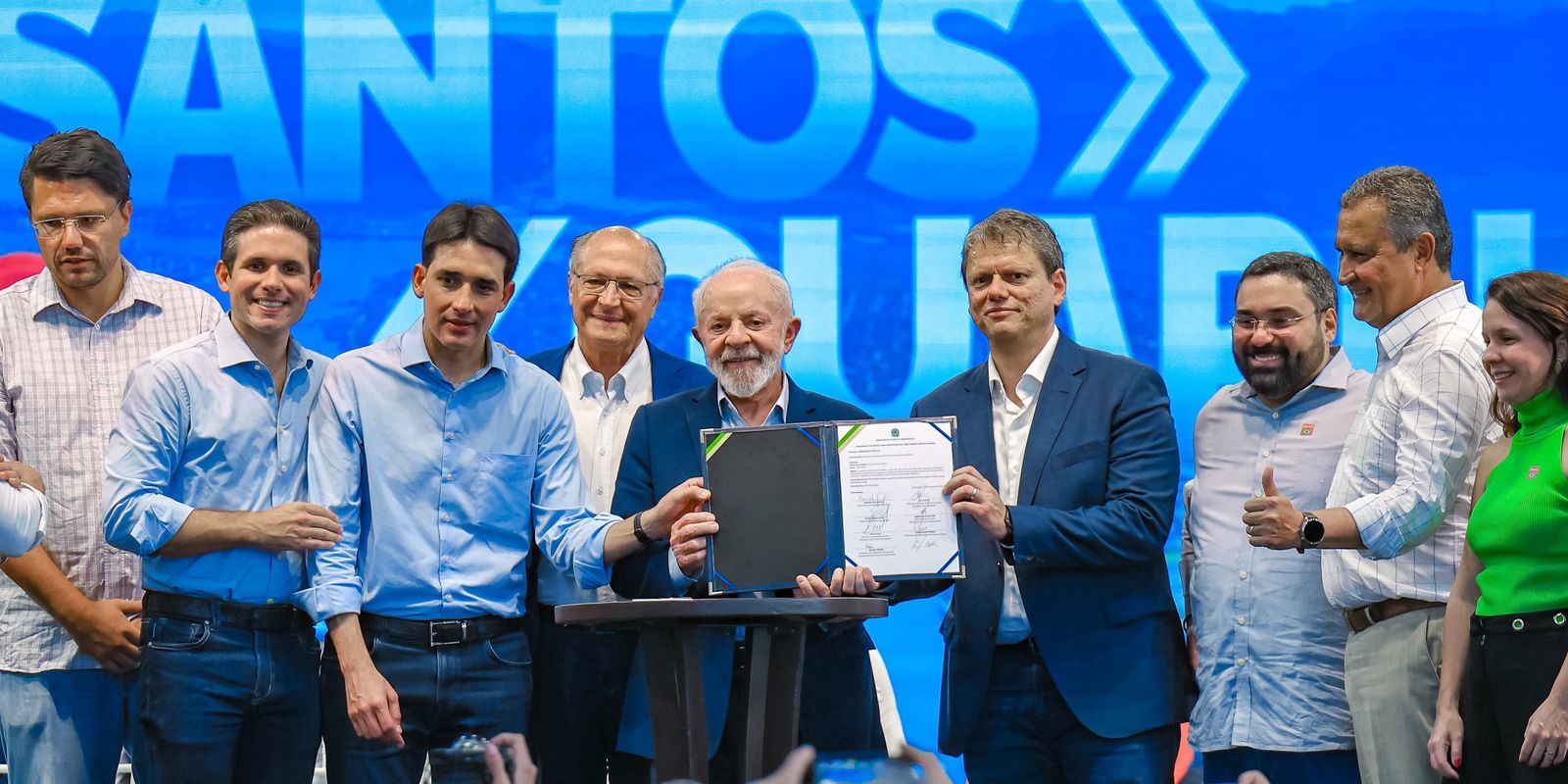 Lula e Tarcísio anunciam edital de construção do túnel Santos-Guarujá