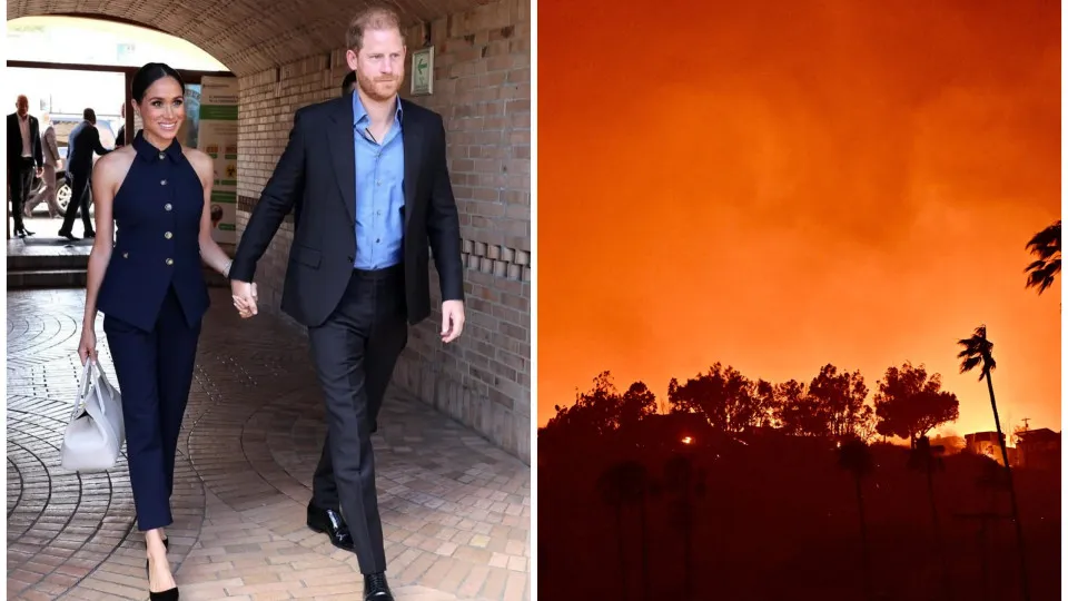 Meghan e Harry mobilizam ajuda às vítimas dos incêndios em Los Angeles