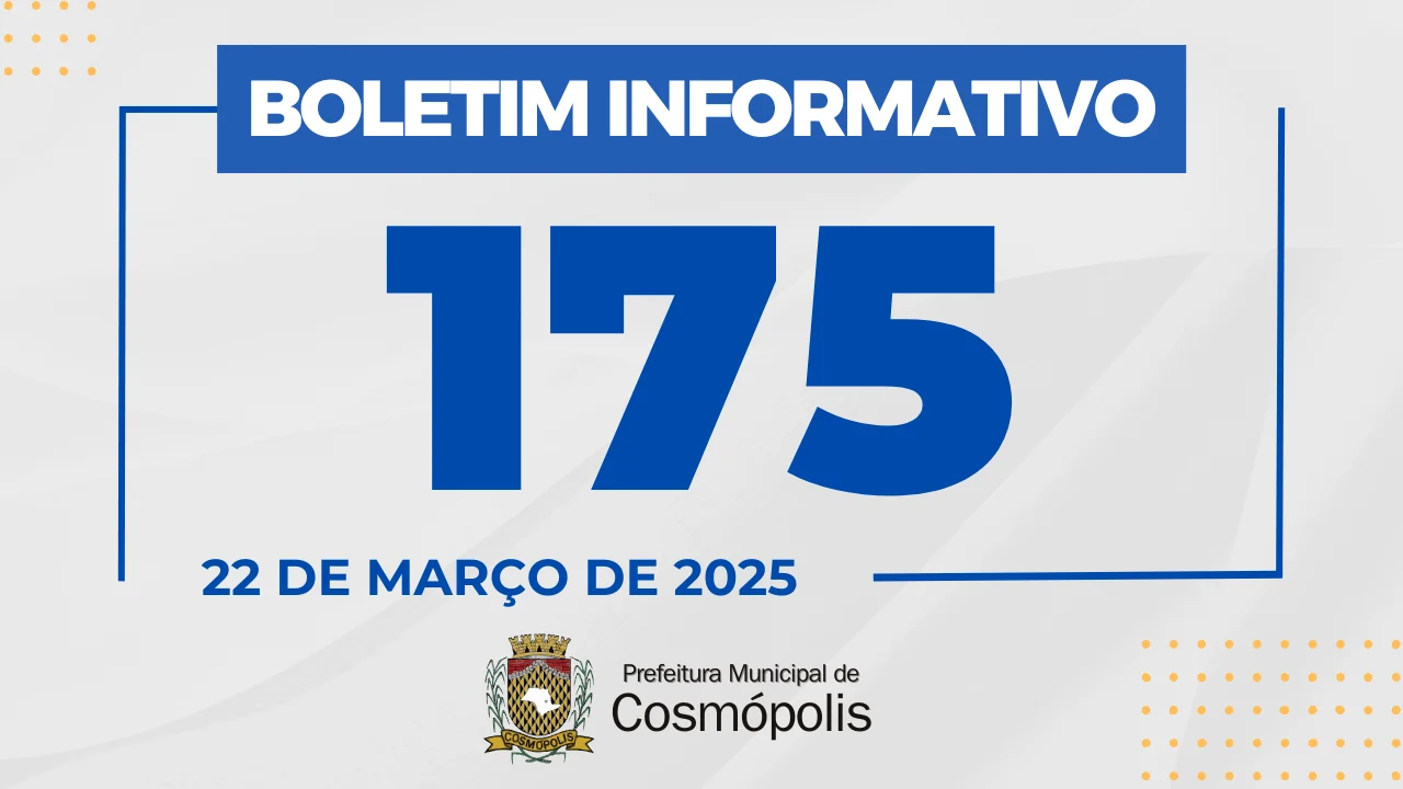 Boletim Informativo – Prefeitura Municipal de Cosmópolis – Jornal Aqui Paulínia