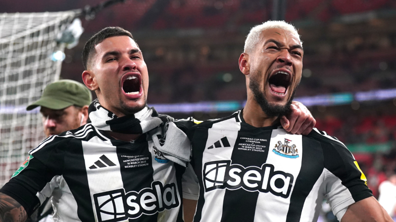 Bruno Guimarães é aclamado após Newcastle vencer final contra o Liverpool