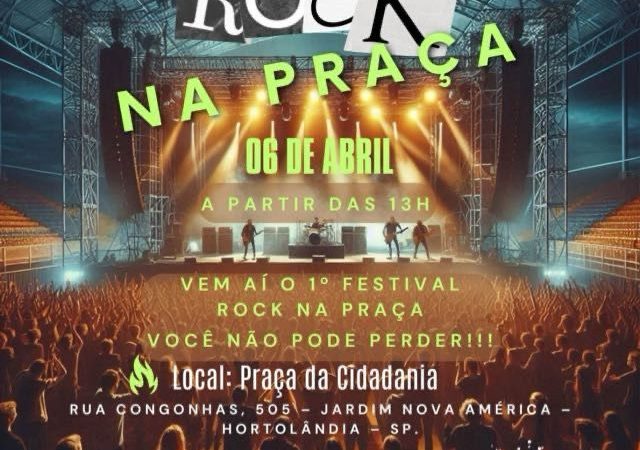 Festival de rock leva o som das guitarras à Praça da Cidadania, em Hortolândia, neste domingo (06/04) – Jornal Aqui Paulínia