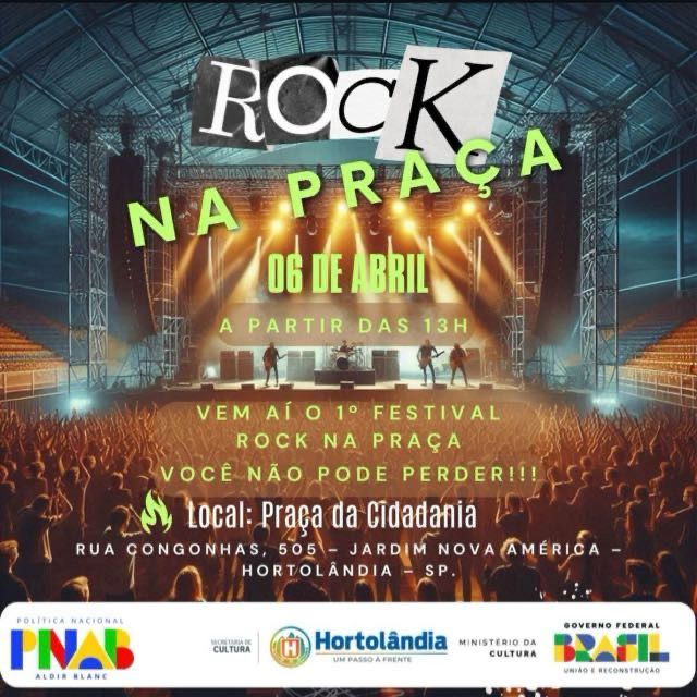 Festival de rock leva o som das guitarras à Praça da Cidadania, em Hortolândia, neste domingo (06/04) – Jornal Aqui Paulínia