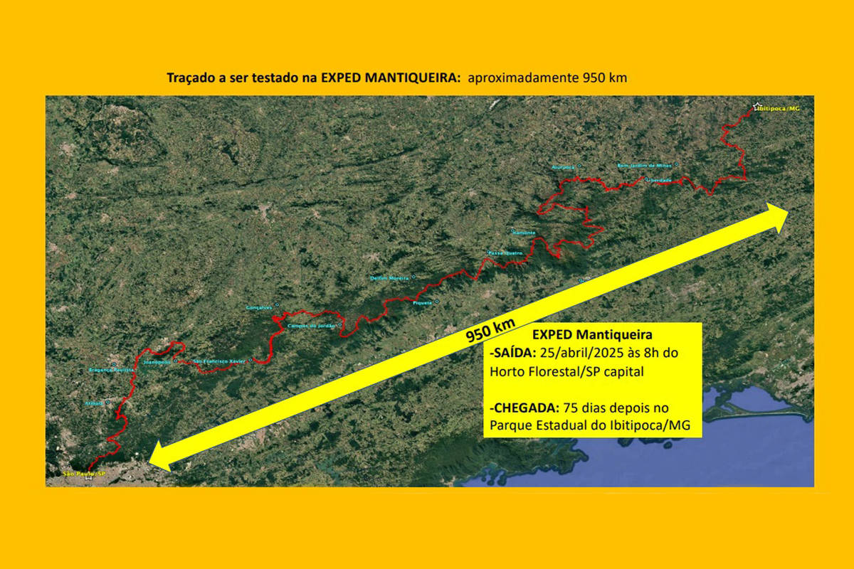 Trilha Transmantiqueira, uma jornada de 950 km a pé – 23/04/2025 – É Logo Ali