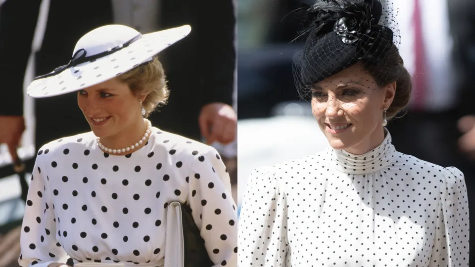 Kate Middleton reaparece com vestido que remete ao estilo de Lady Di