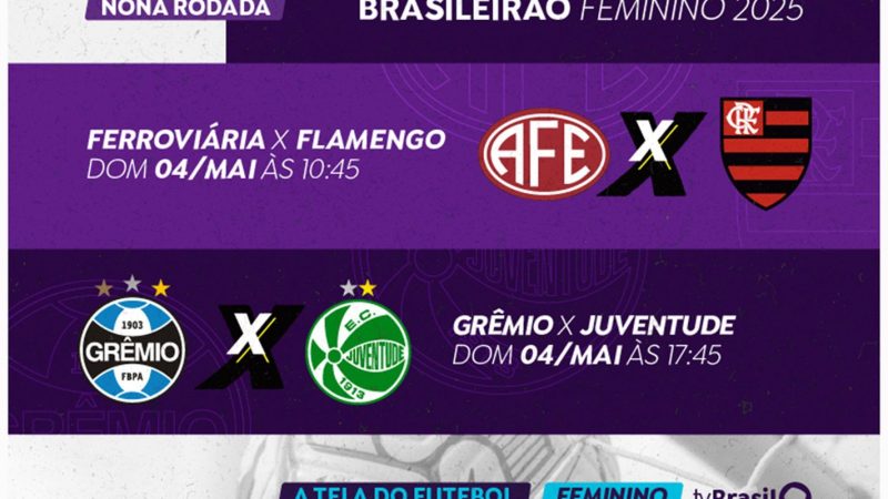 TV Brasil transmite dois jogos do Brasileirão Feminino neste domingo