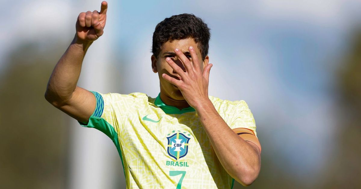 Promessa do Athletico marca gol em vitória da seleção brasileira sub-20