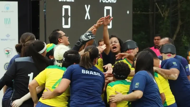 Estreante, Brasil avança às semifinais do Mundial de futebol de cegas