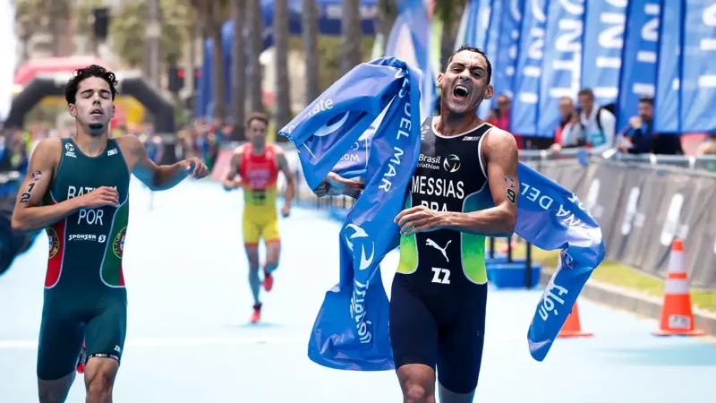 Triatlo: Manoel Messias é bicampeão da etapa da Copa do Mundo no Chile